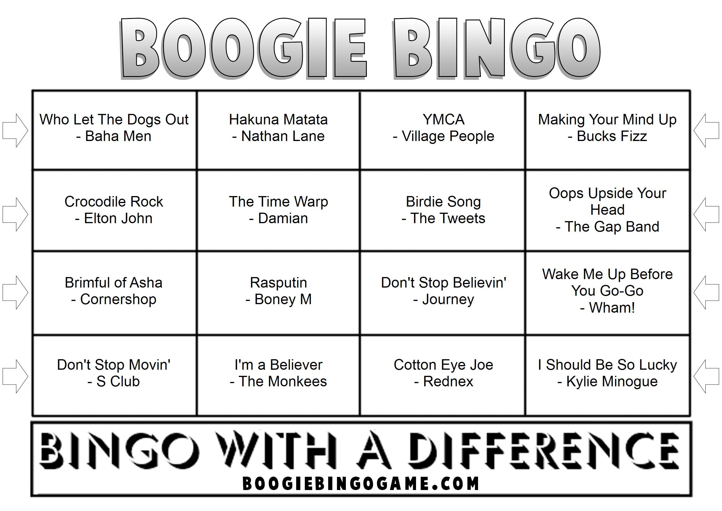 Game 109 | Cheese Fest | Boogie Bingo | Printable Music Bingo Tickets