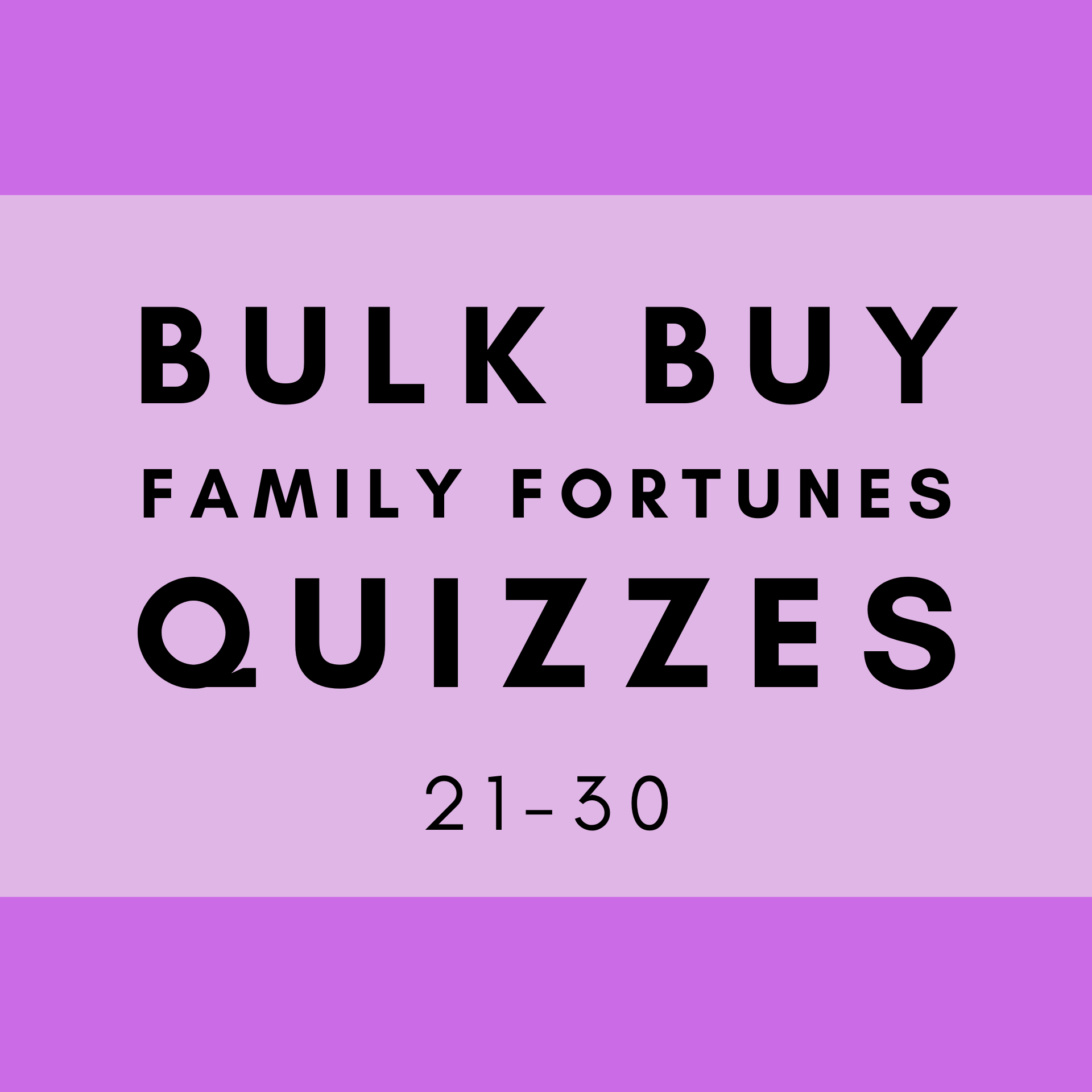 Family Fortunes Bulk Buys | Family Fortunes Questions And Answers | Instant Download