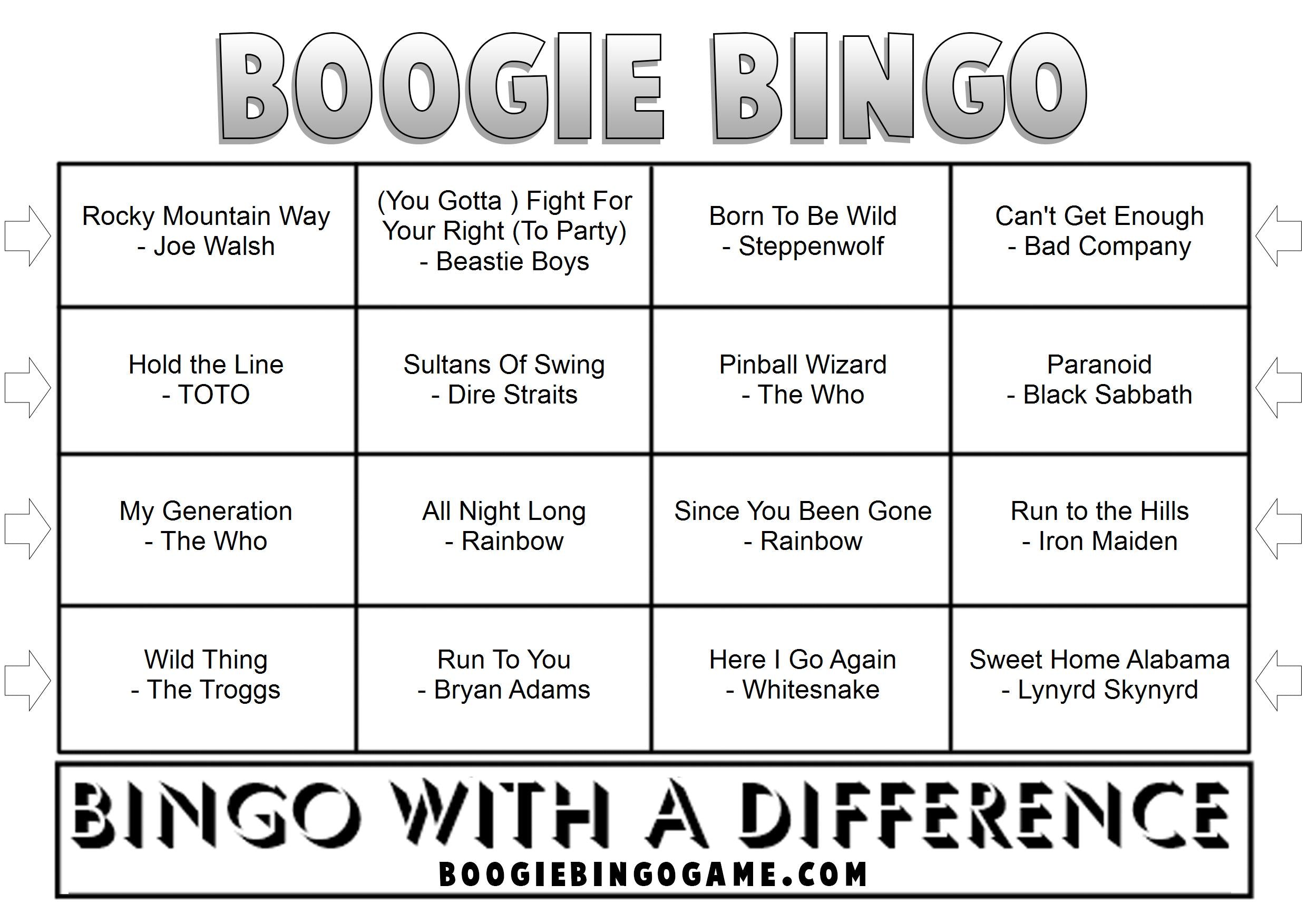 Game 95 | Air Guitar | Boogie Bingo | Printable Music Bingo Tickets