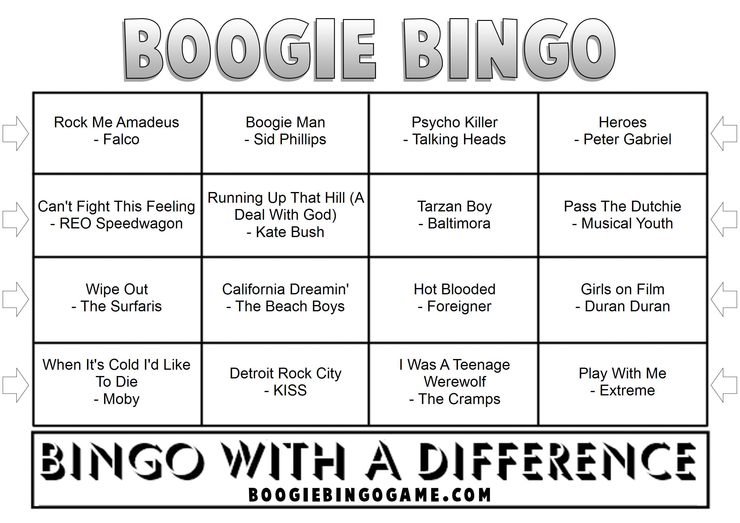 Game 100 | Stranger Things | Boogie Bingo | Printable Music Bingo Tickets