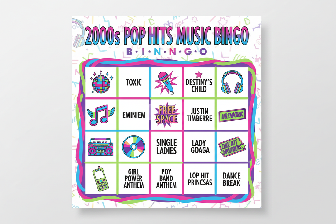 Game 143: 00s Pop Hits Music Bingo - Noughties Nostalgia at Its Best
