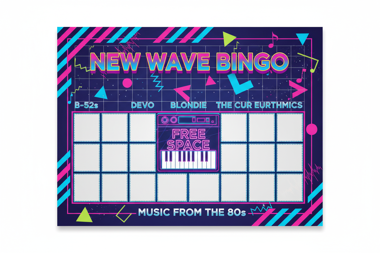 Game 141: 80s New Wave Music Bingo - Synth-Pop and Alternative Classics