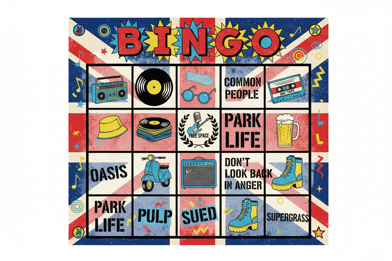 Game 142: 90s Britpop Music Bingo - The Battle of Britain's Best Bands