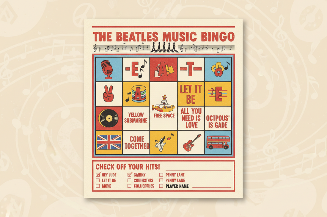 Beatles Music Bingo: Fab Four Classics for Legendary Celebrations
