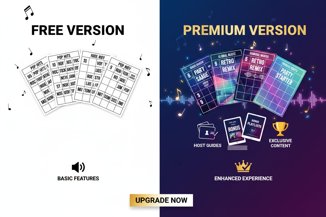 Free vs Premium Music Bingo: What You Actually Get When You Pay