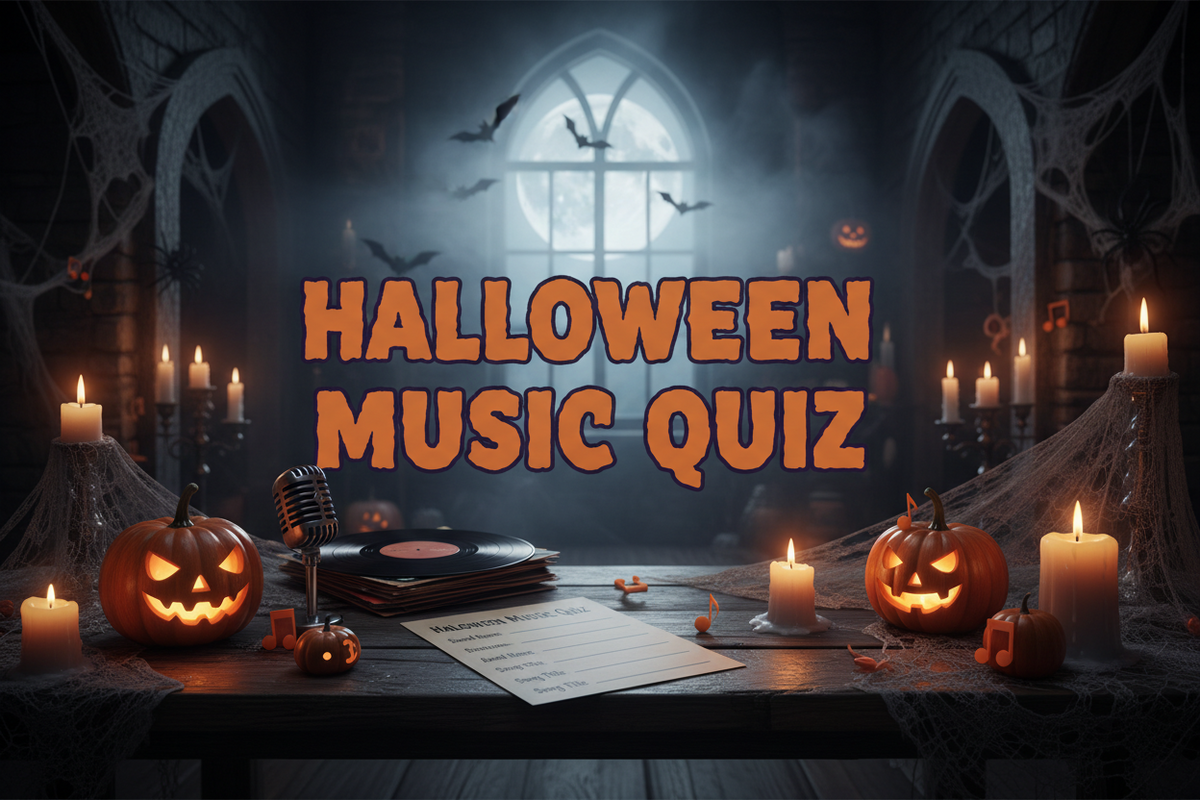 Halloween Music Quiz with spooky music questions and interactive quiz rounds