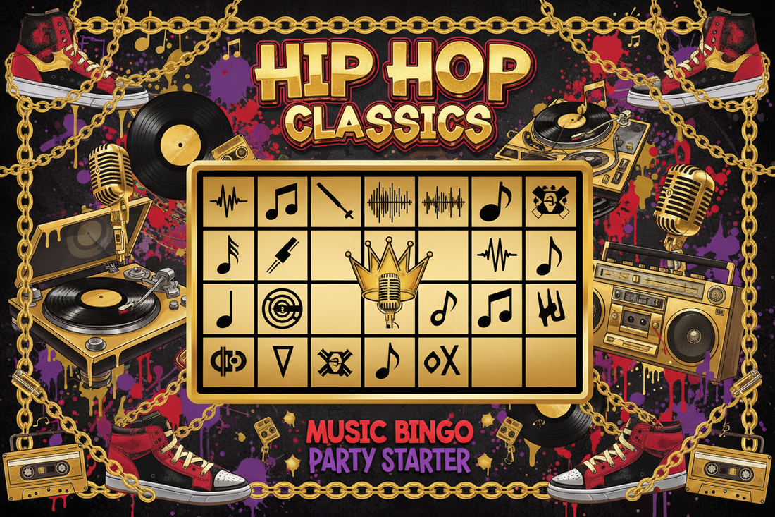 Game 133: Hip Hop Classics Music Bingo - Celebrate the Golden Age of Hip Hop