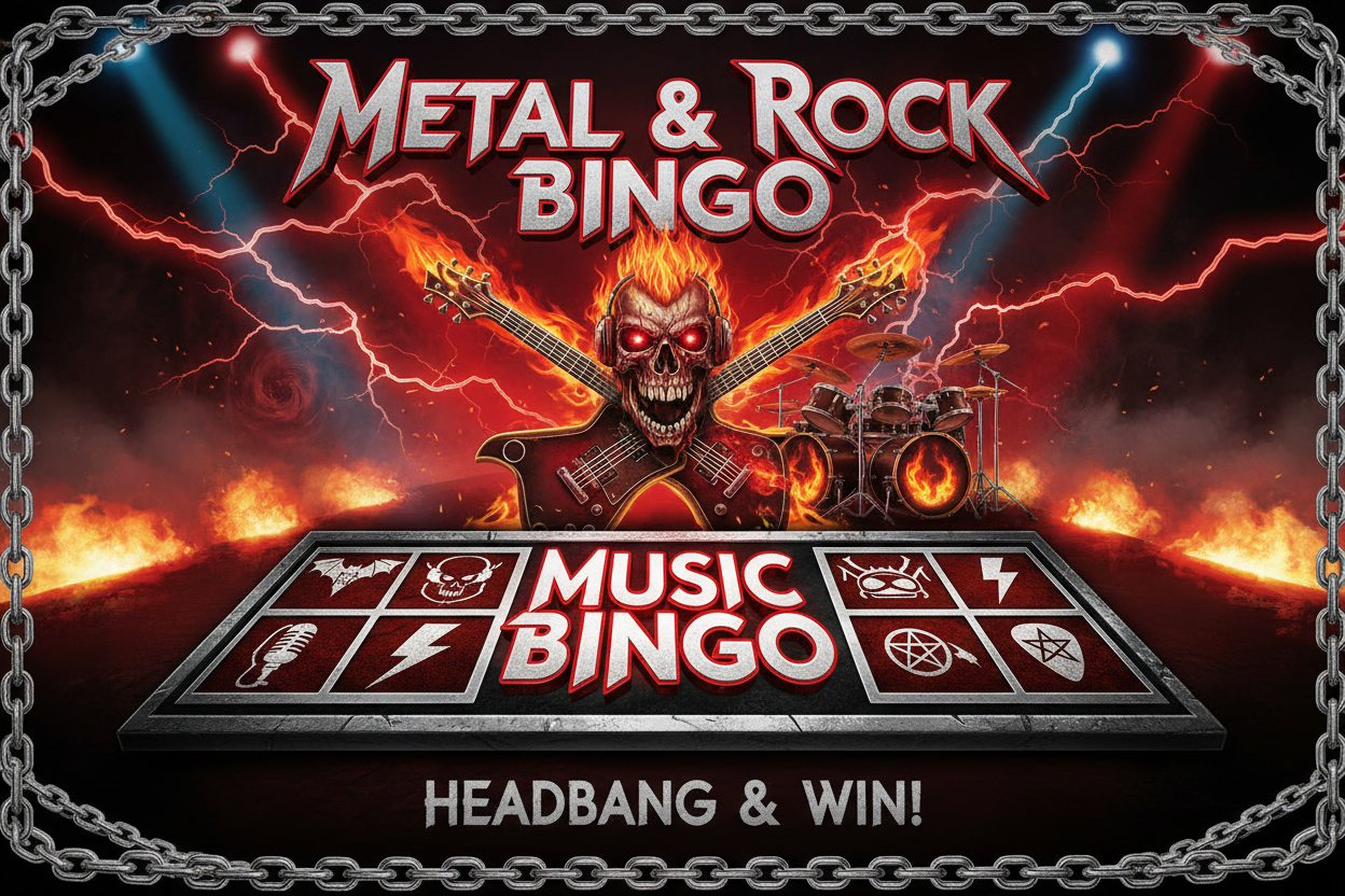 Metal & Rock Music Bingo for Headbangers: Celebrating Heavy Music