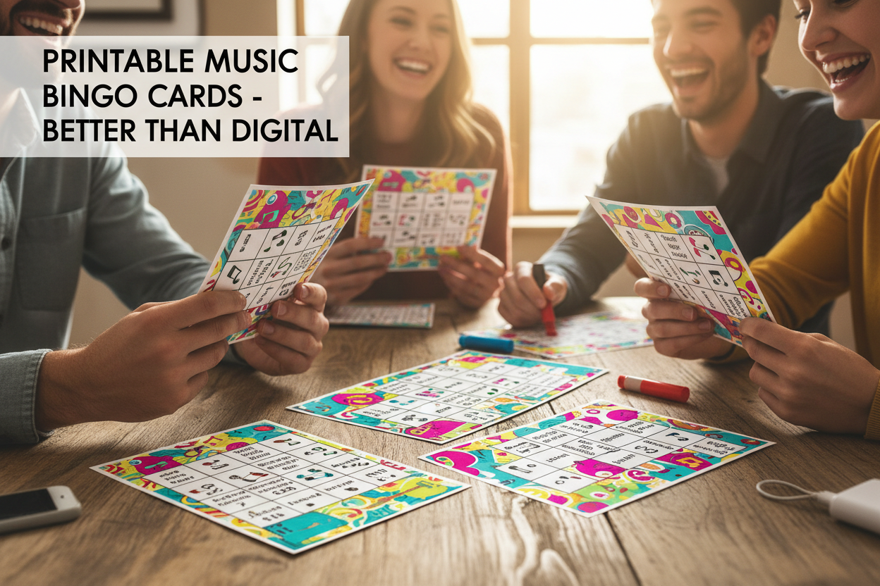 Why Printable Music Bingo Cards Beat Digital Versions