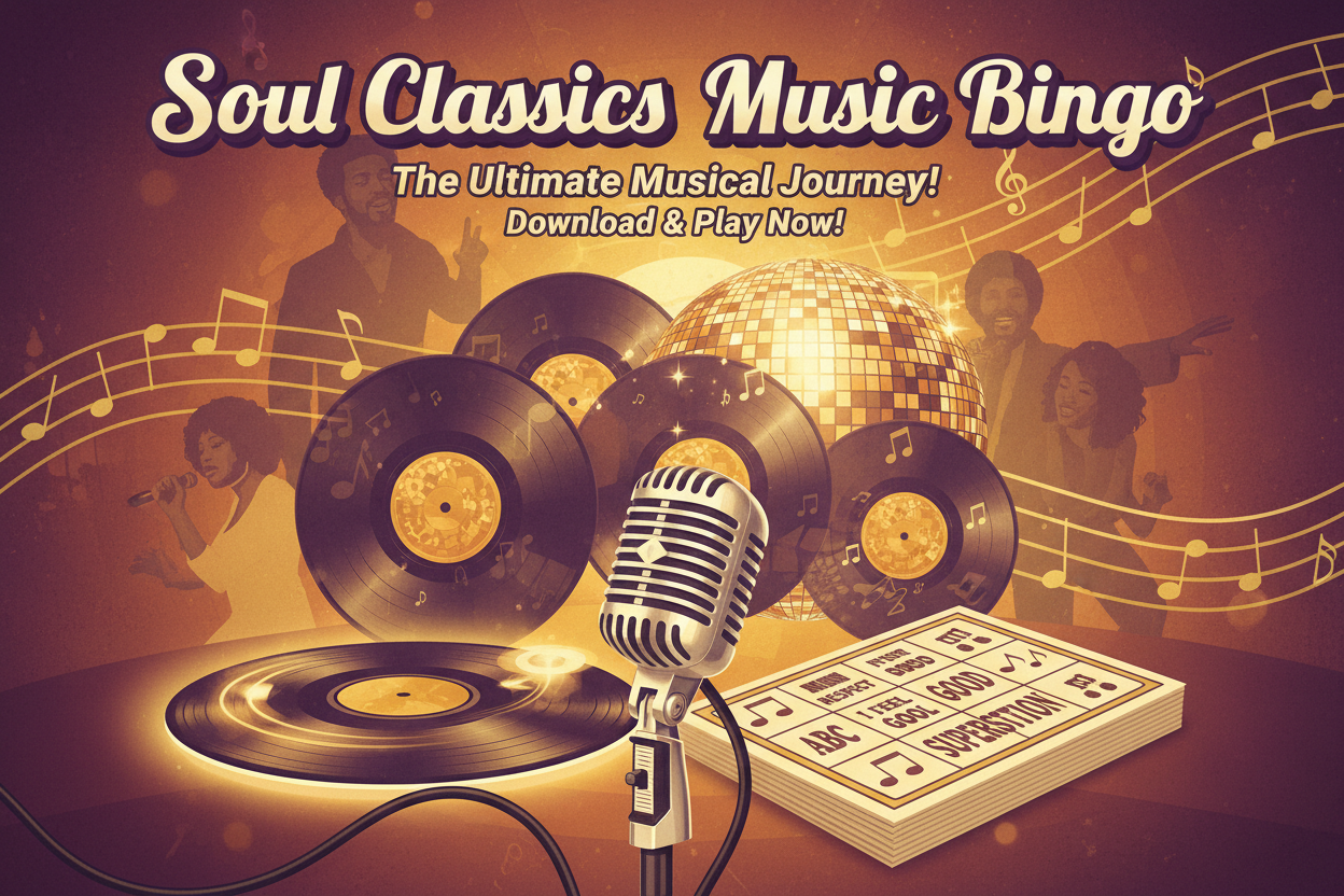 Game 136: Soul Classics Music Bingo - Timeless Grooves and Powerful Vocals