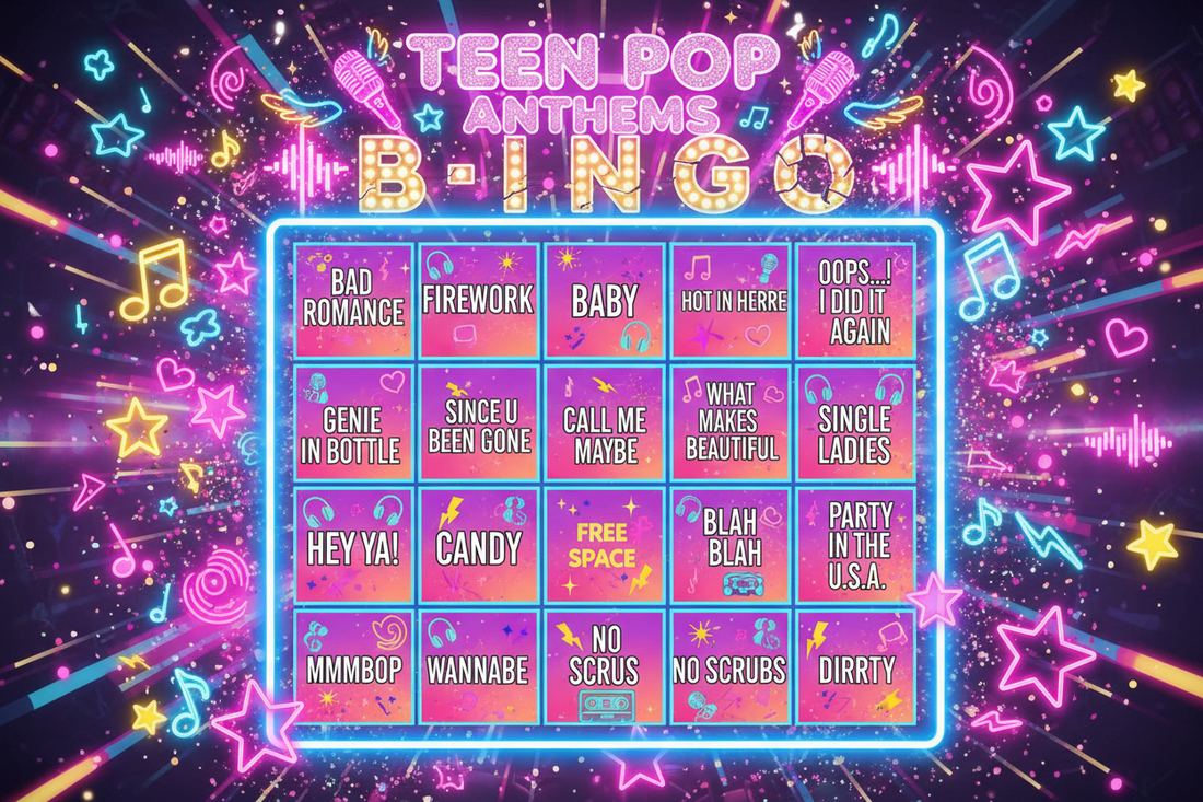 Game 144: Teen Pop Anthems Music Bingo - Coming-of-Age Soundtracks