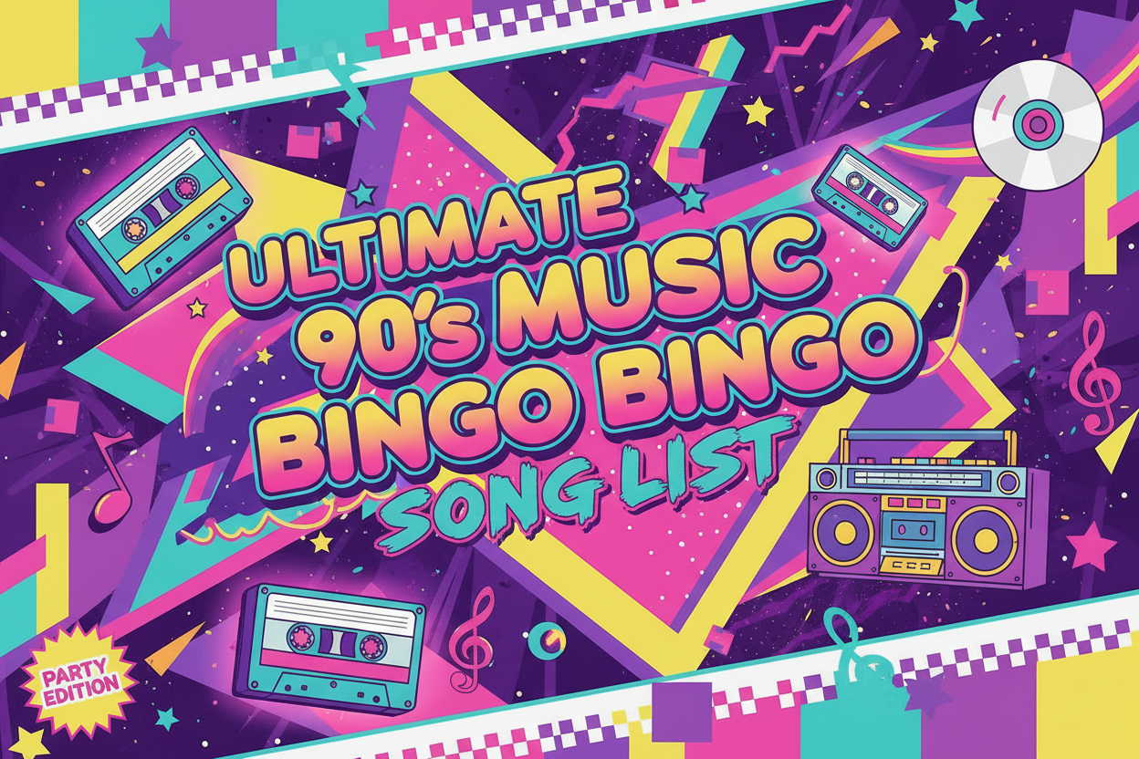 Ultimate 90s Music Bingo Song List: 75 Nostalgic Hits for Your Party