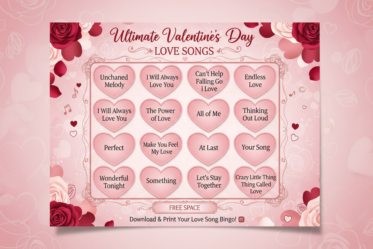 Game 138: Ultimate Valentine's Day Love Songs - The Most Romantic Music Bingo Ever