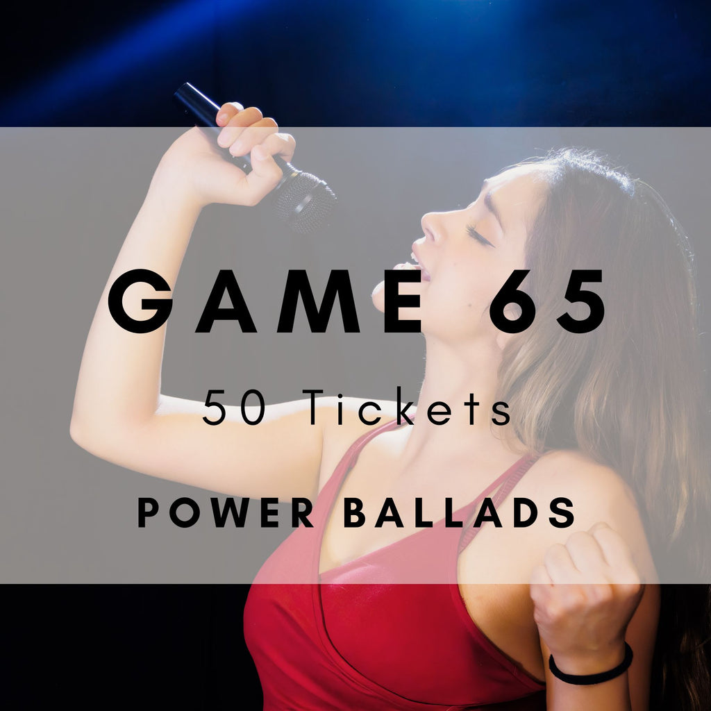 Game 65 | Power Ballads | Boogie Bingo | Printable Music Bingo Tickets