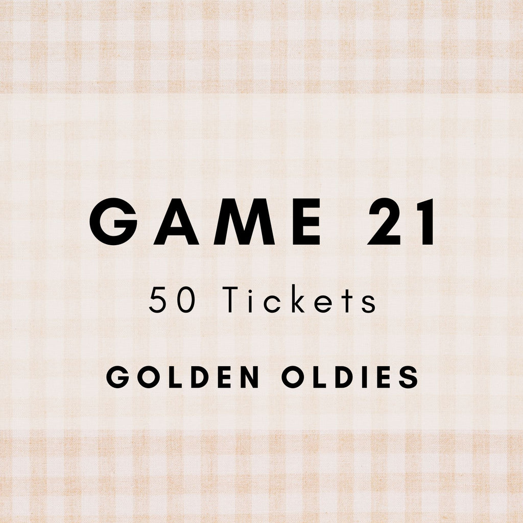 Golden Oldies Music Bingo printable tickets - classic hits party game. 50 tickets