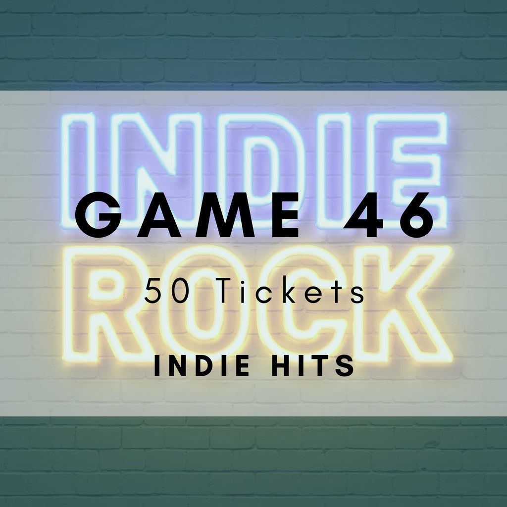 Game 46 | Indie Hits | Boogie Bingo | Printable Music Bingo Tickets