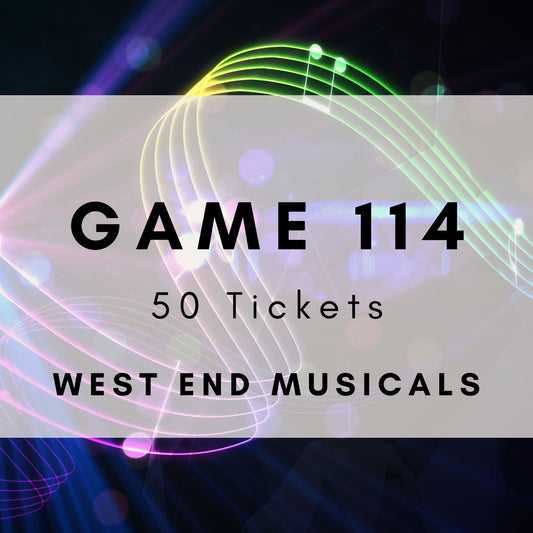 Game 114 | West End Musicals | Boogie Bingo | Printable Music Bingo Tickets
