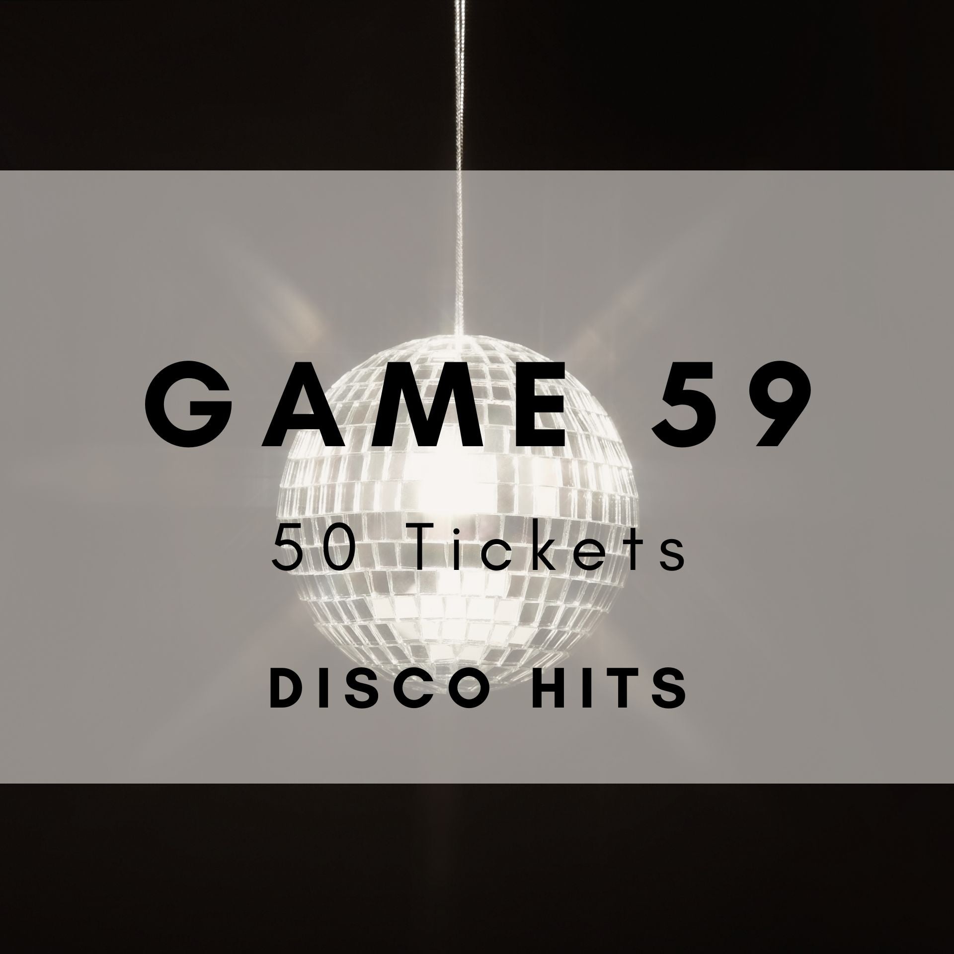 Game 59 | DISCO Hits | Boogie Bingo | Printable Music Bingo Tickets