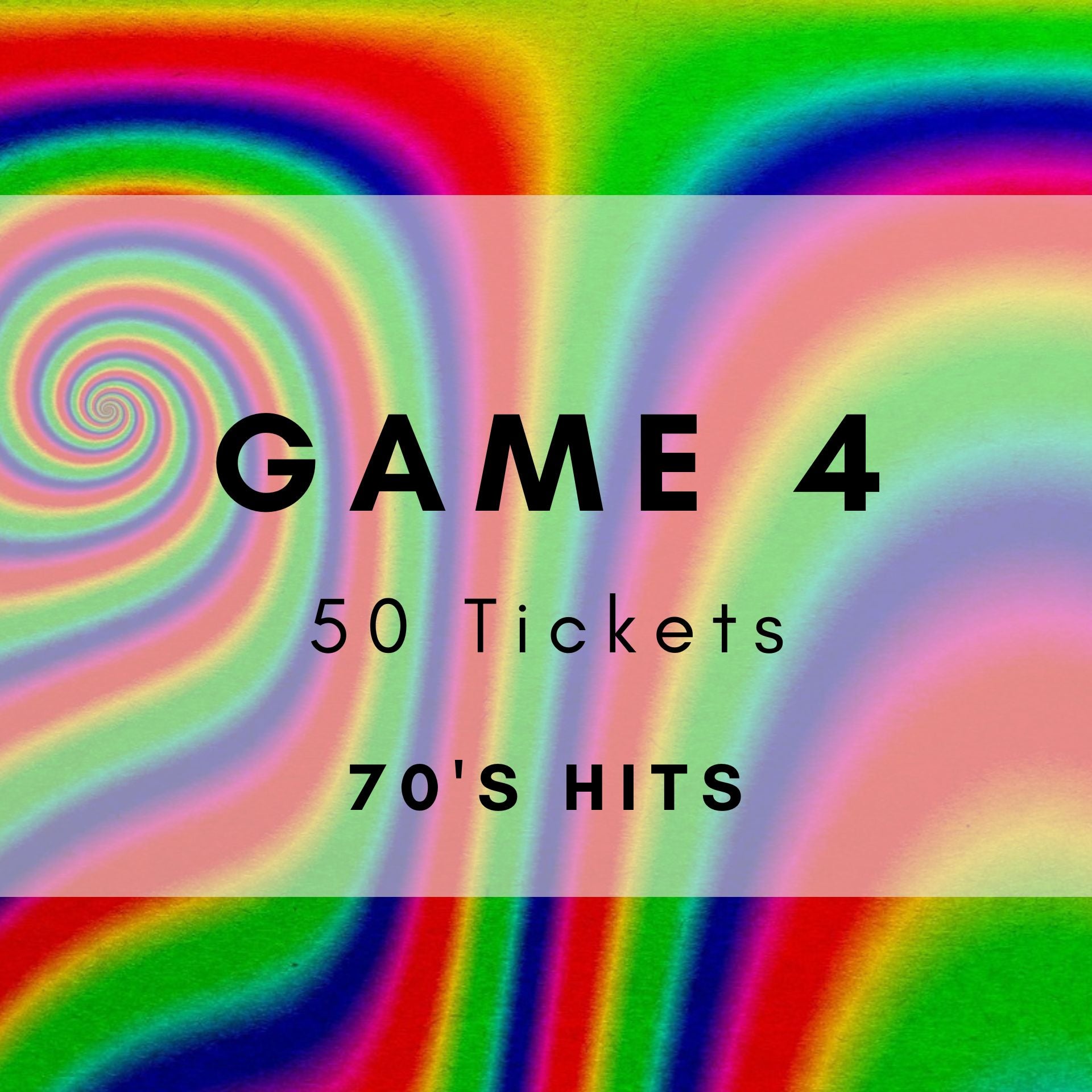 Game 4 | 70s Hits | Boogie Bingo | Printable Music Bingo Tickets
