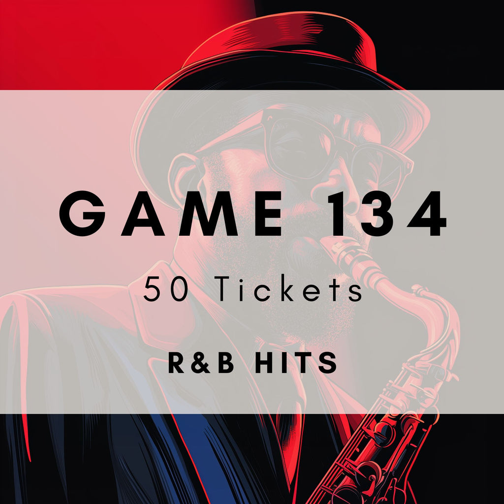 Game 134 | R&B Hits | Boogie Bingo | Printable Music Bingo Tickets