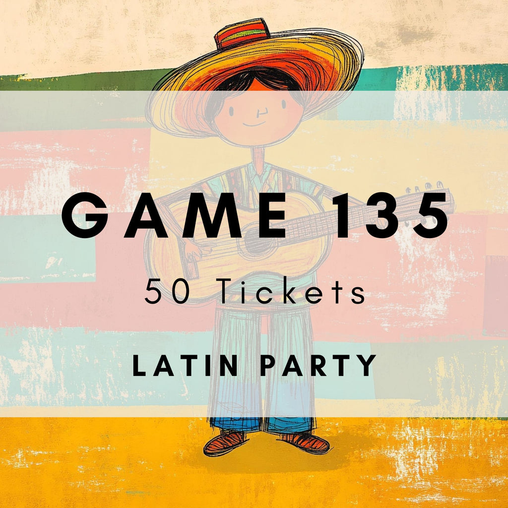 Game 135 | Latin Party | Boogie Bingo | Printable Music Bingo Tickets