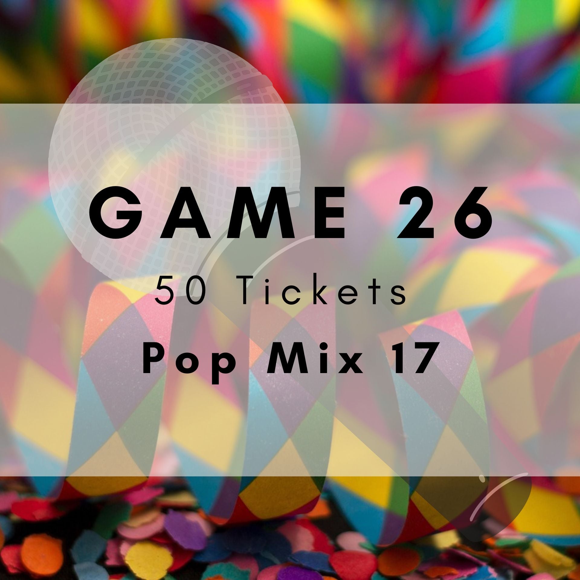 Game 26 | Boogie Bingo | Printable Music Bingo Tickets