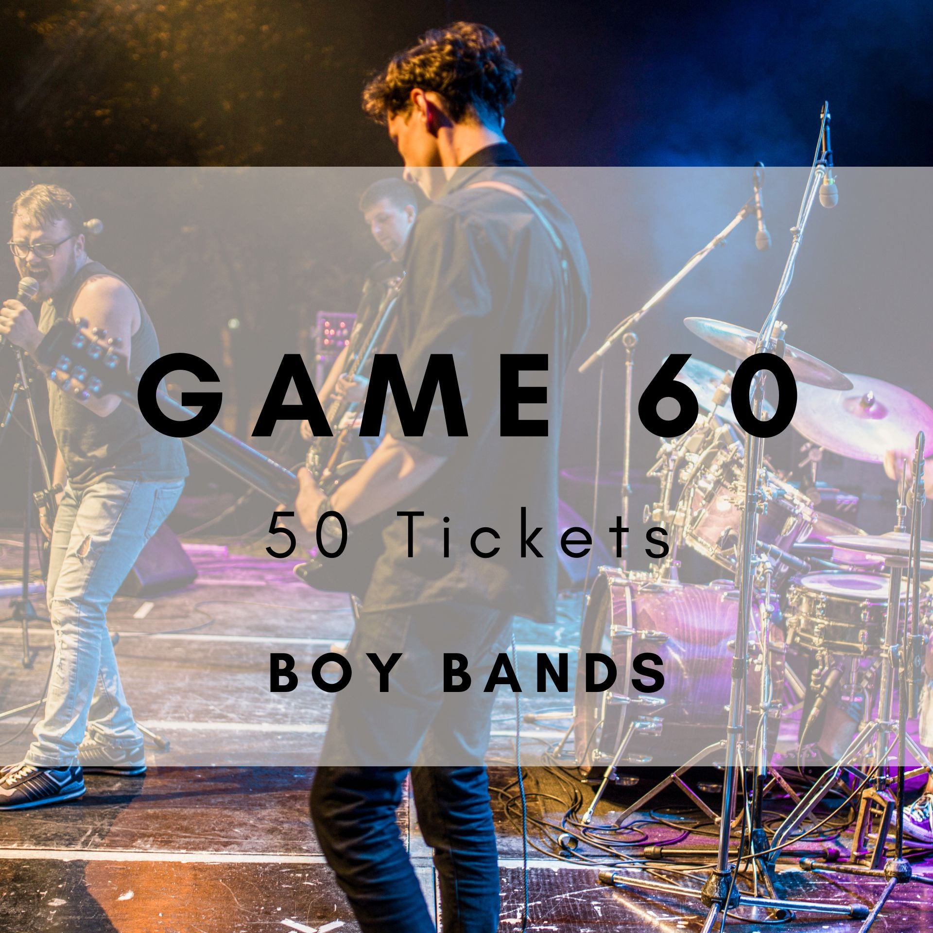 Game 60 | Boy Bands | Boogie Bingo | Printable Music Bingo Tickets