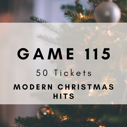 Game 115 | Modern Christmas Hits | Boogie Bingo | Printable Music Bingo Tickets
