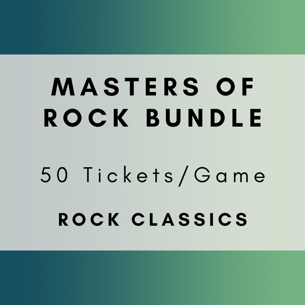 Masters of Rock Bundle - 5 rock music bingo games featuring classic rock, modern rock, and rock legends. 50 printable tickets