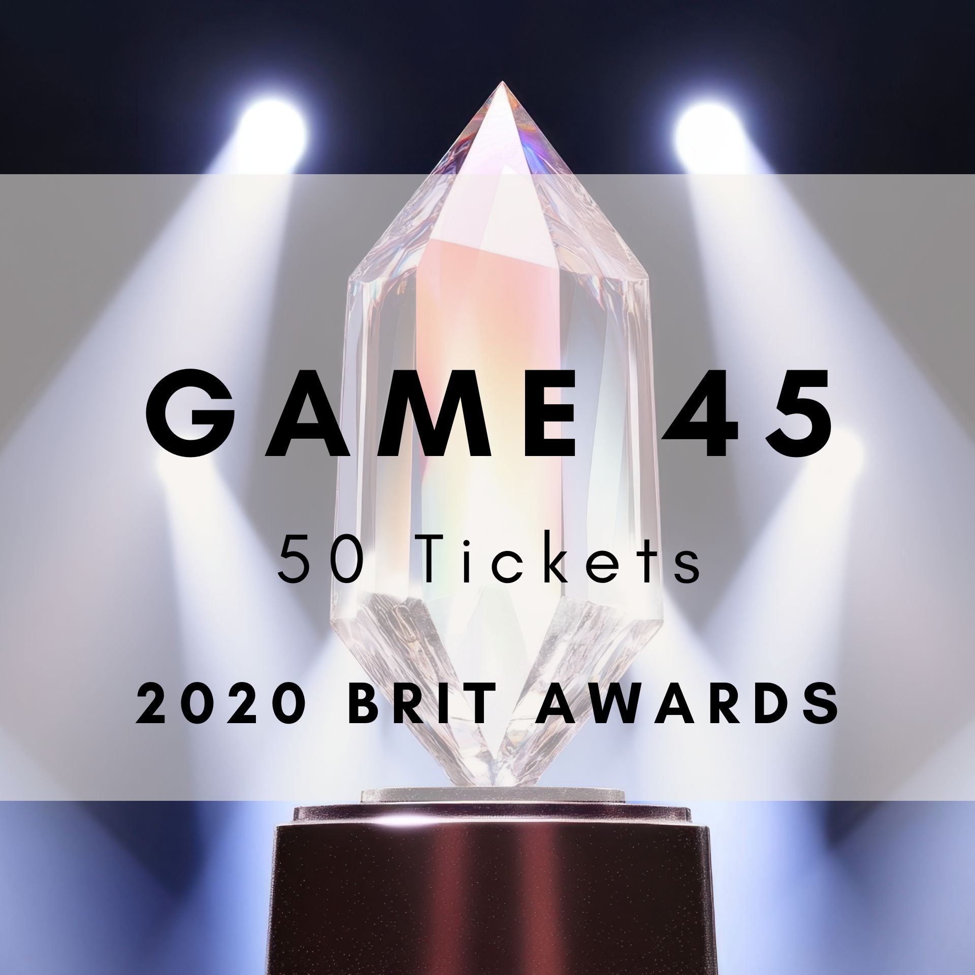Game 45 | 2020 BRIT Awards | Boogie Bingo | Printable Music Bingo Tickets