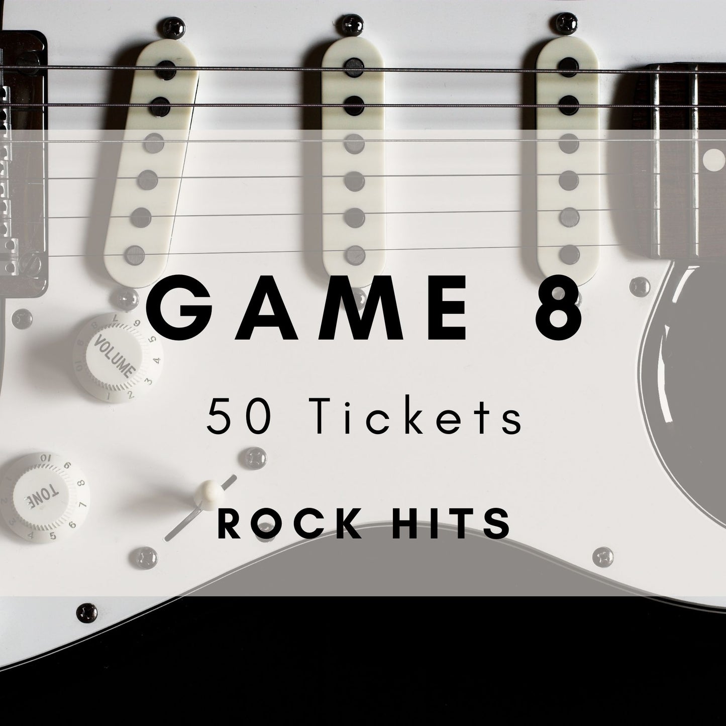 Game 8 | Rock Hits | Boogie Bingo | Printable Music Bingo Tickets