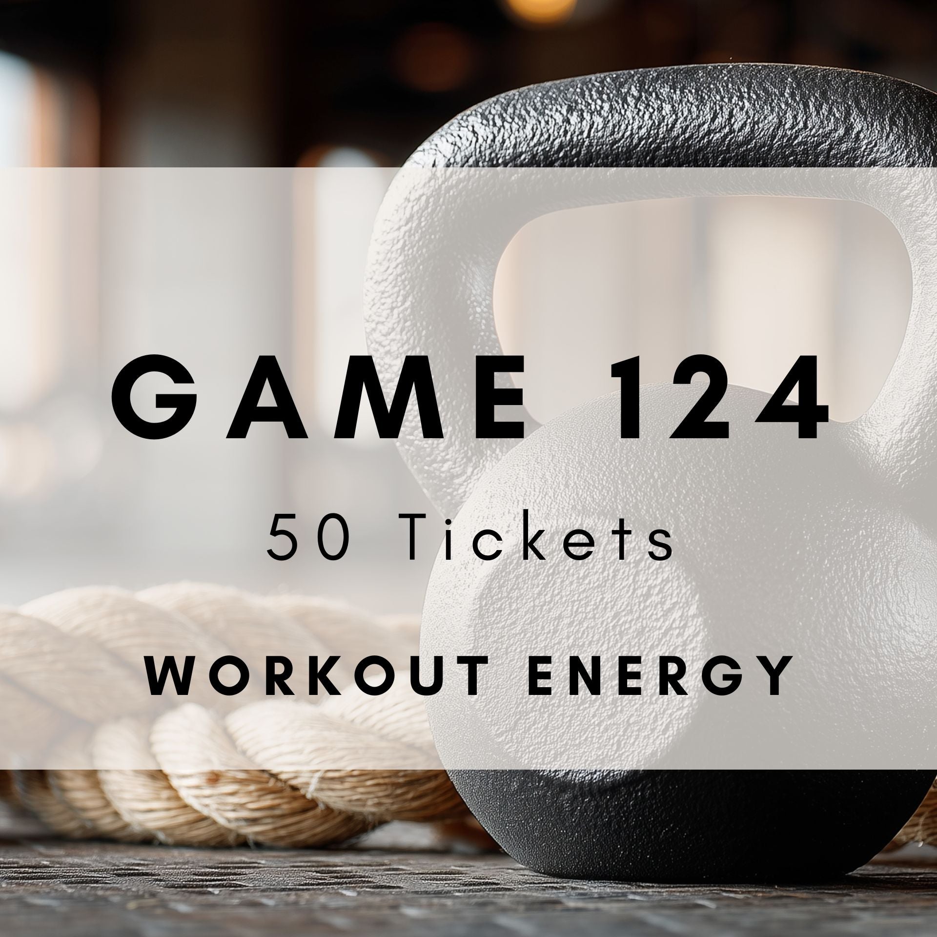 Game 124 | Workout Energy | Printable Music Bingo Tickets