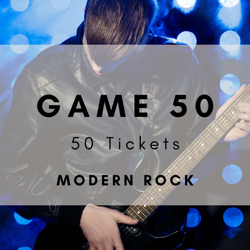 Game 50 | Modern Rock | Boogie Bingo | Printable Music Bingo Tickets