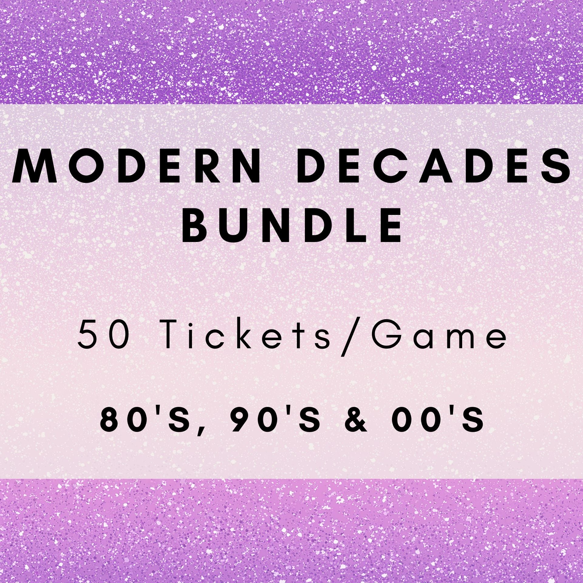 Modern Decades Bundle | 80s, 90s & 2000s Music Bingo | Boogie Bingo