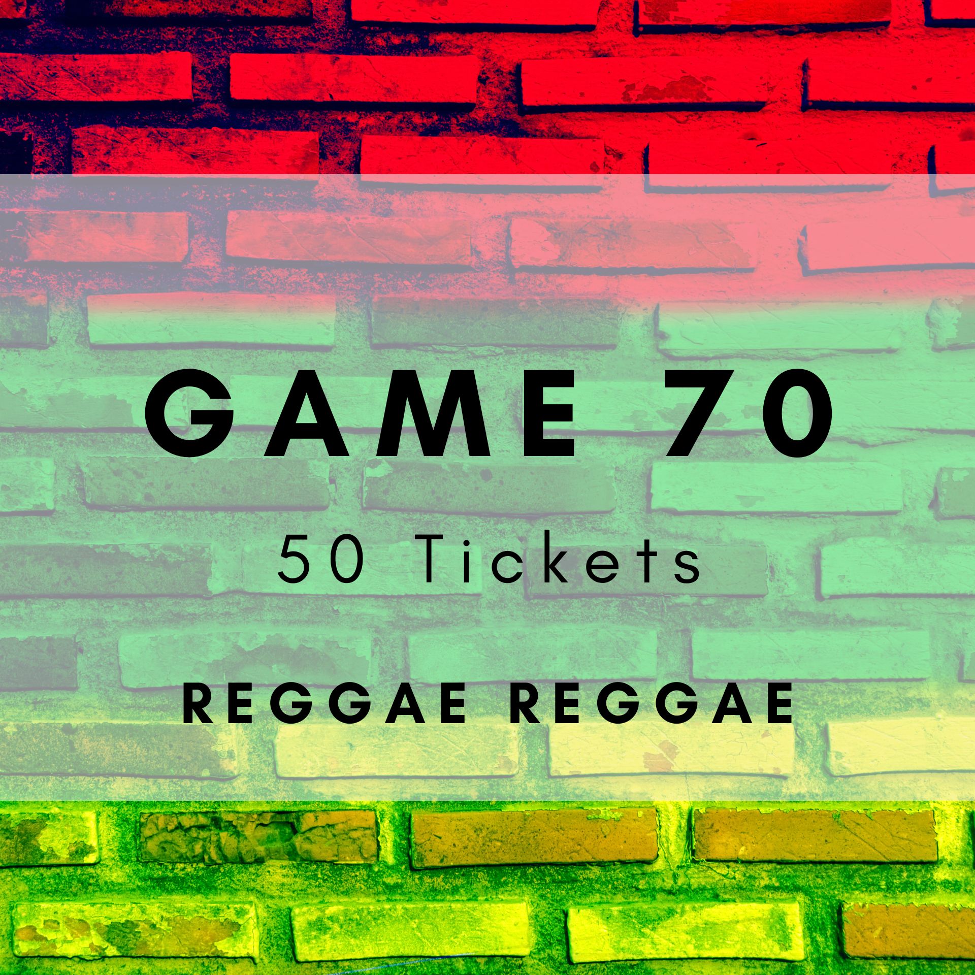 Game 70 | Reggae Reggae | Boogie Bingo | Printable Music Bingo Tickets