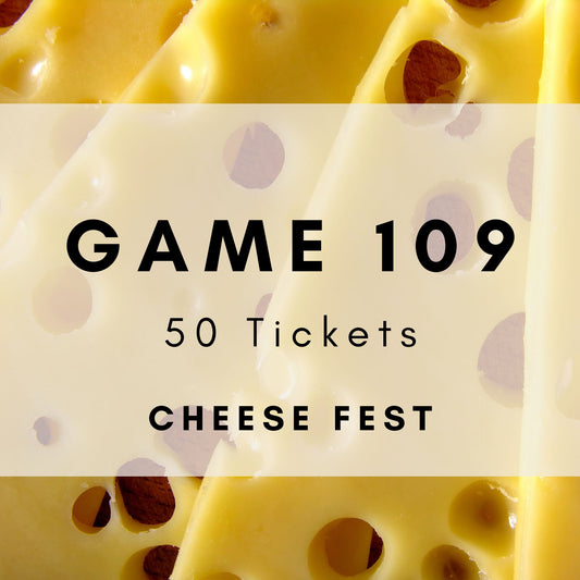 Game 109 | Cheese Fest | Boogie Bingo | Printable Music Bingo Tickets