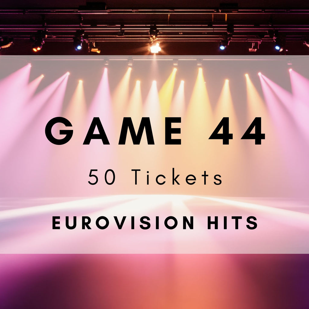 Game 44 | Eurovision Hits | Boogie Bingo | Printable Music Bingo Tickets