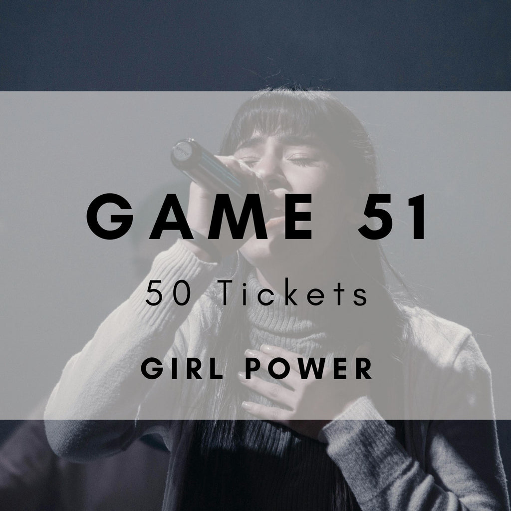 Girl Power Music Bingo printable tickets - female artists party game. 50 tickets