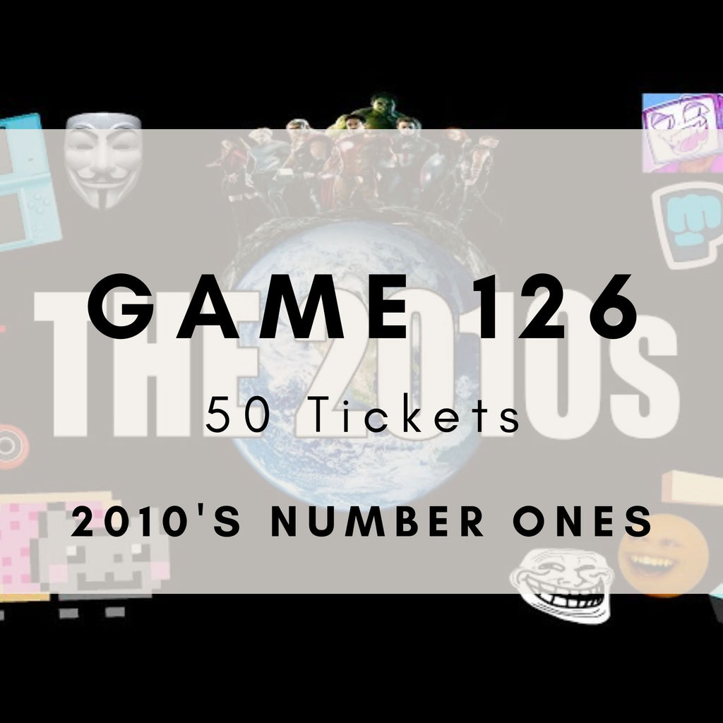Game 126 | 2010s Number Ones | Boogie Bingo | Printable Music Bingo Tickets