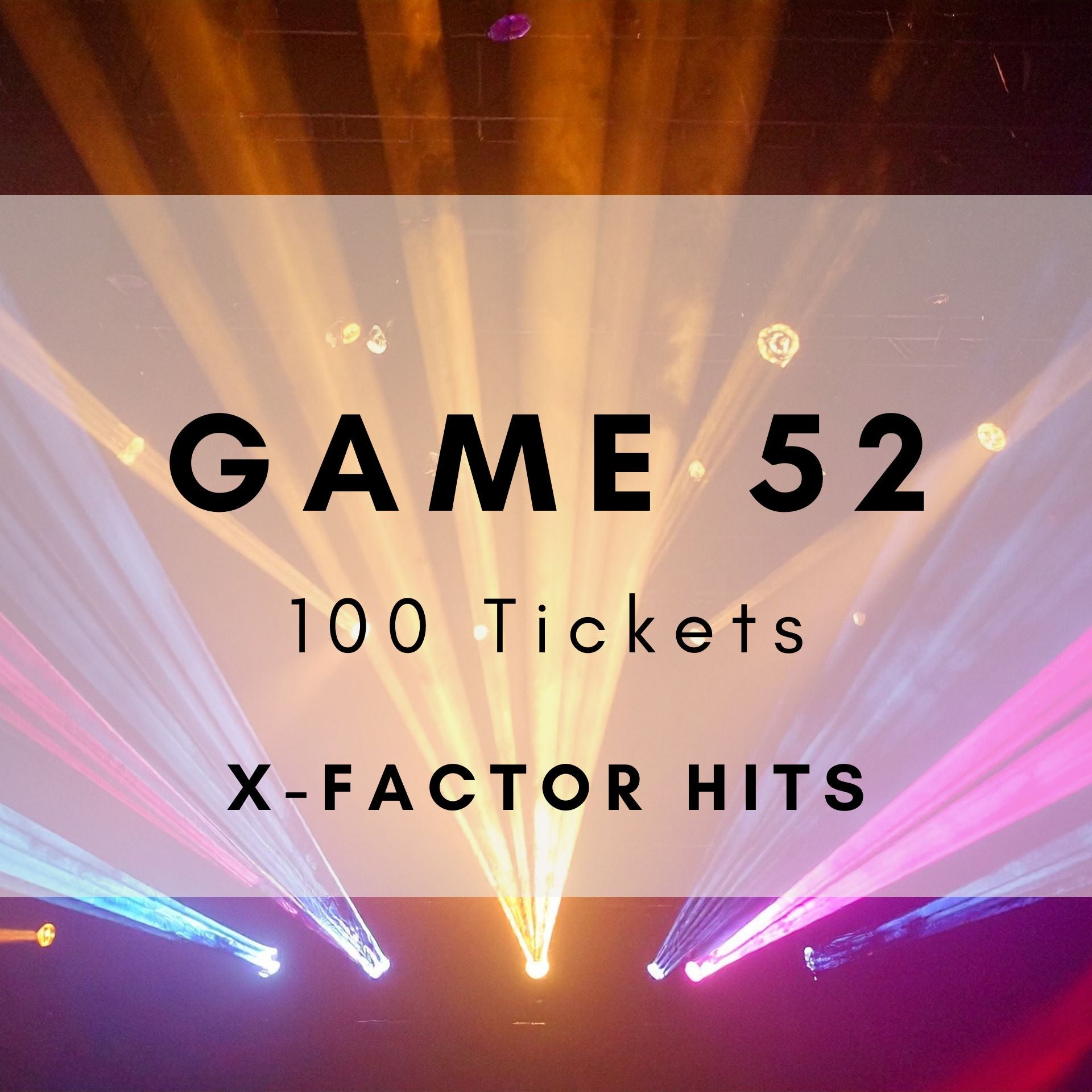 Game 52 | X-Factor Hits | Boogie Bingo | Printable Music Bingo Tickets