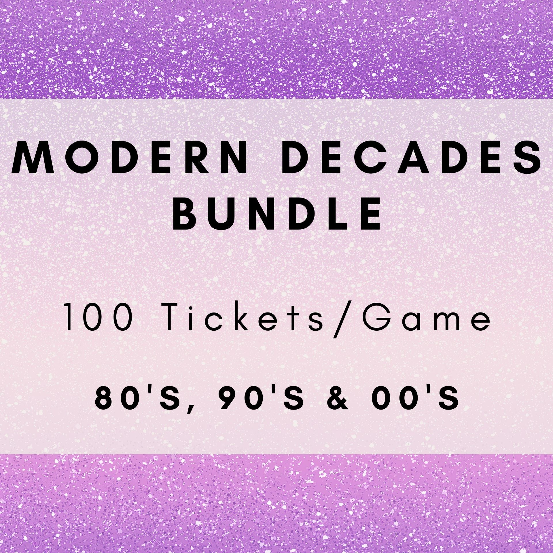 Modern Decades Bundle | 80s, 90s & 2000s Music Bingo | Boogie Bingo