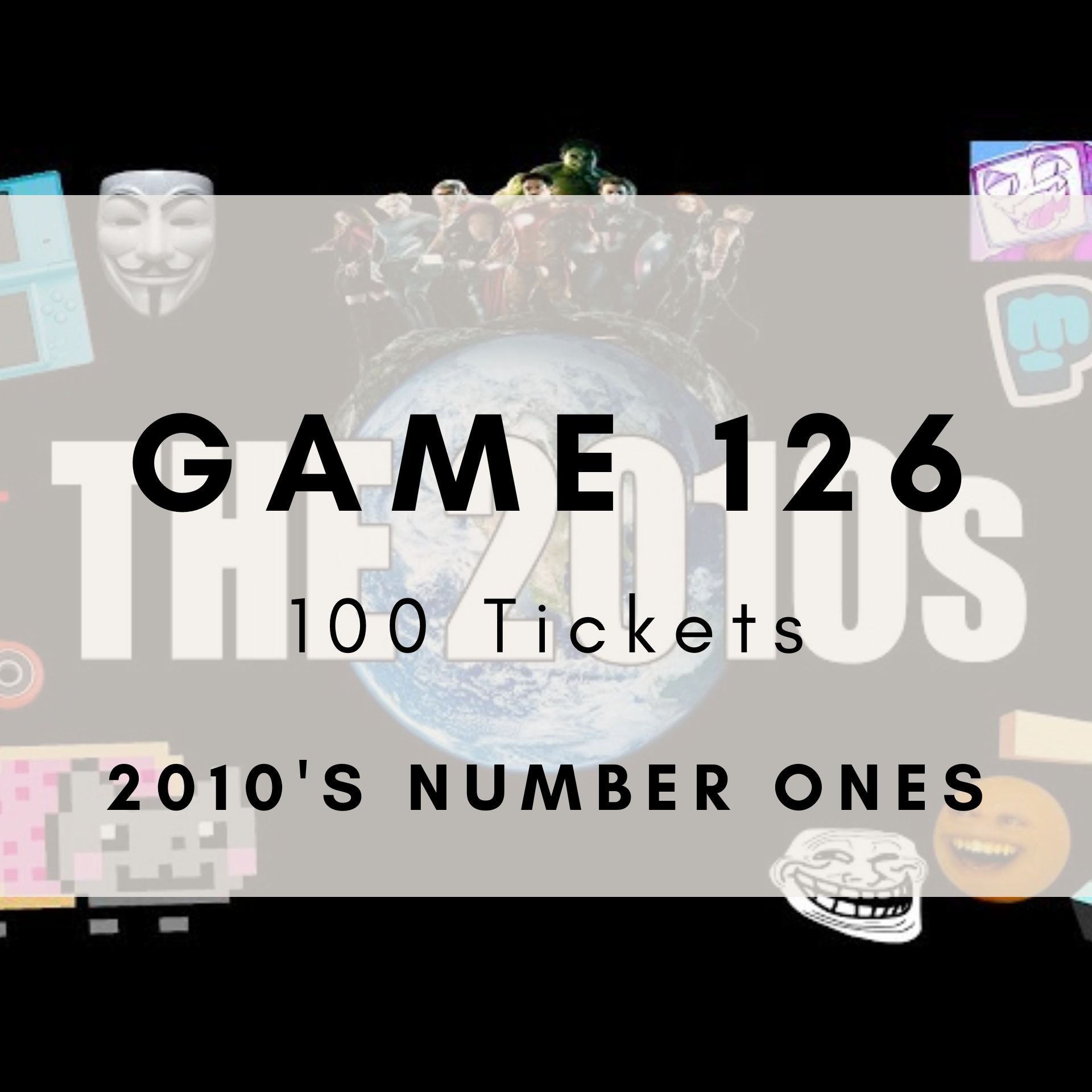 Game 126 | 2010s Number Ones | Boogie Bingo | Printable Music Bingo Tickets