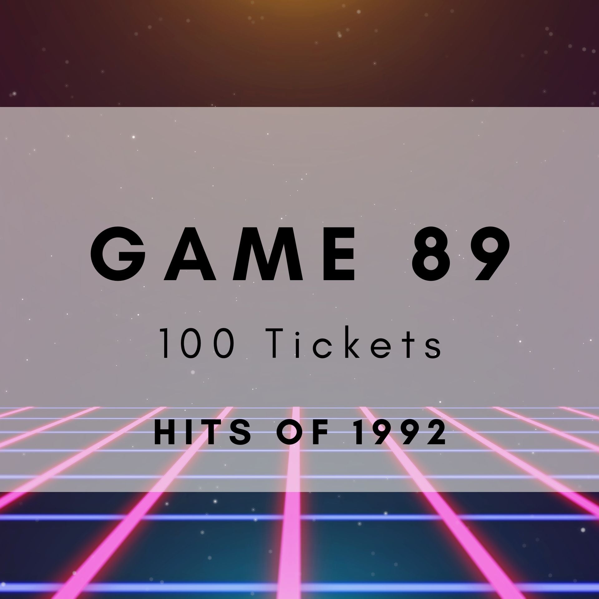 Game 89 | Hits of 1992 | Boogie Bingo | Printable Music Bingo Tickets