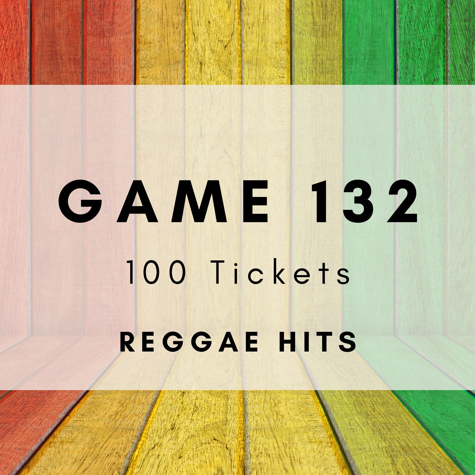 Game 132 | Reggae Hits | Boogie Bingo | Printable Music Bingo Tickets
