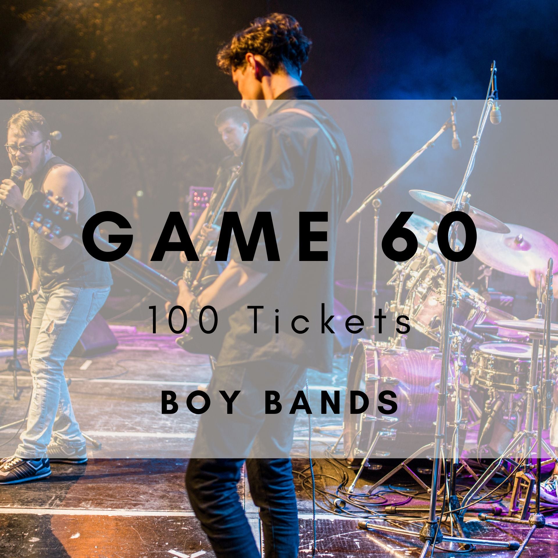 Game 60 | Boy Bands | Boogie Bingo | Printable Music Bingo Tickets