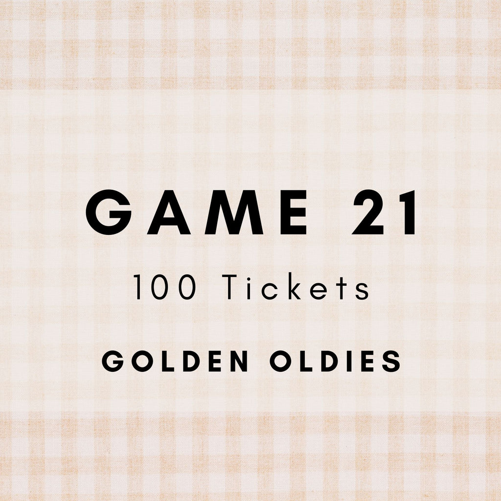 Golden Oldies Music Bingo printable tickets - classic hits party game. 100 tickets