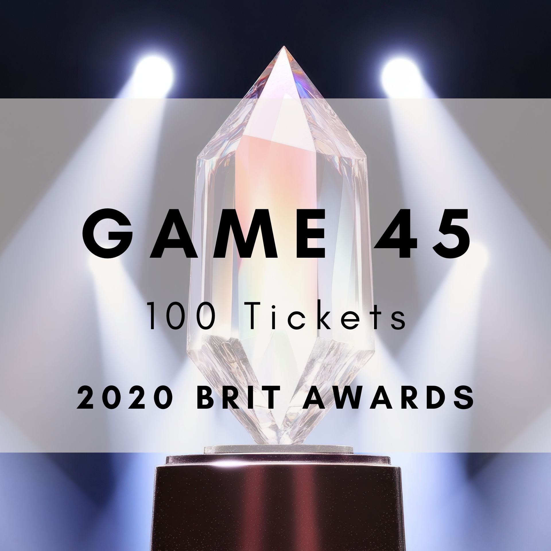 Game 45 | 2020 BRIT Awards | Boogie Bingo | Printable Music Bingo Tickets