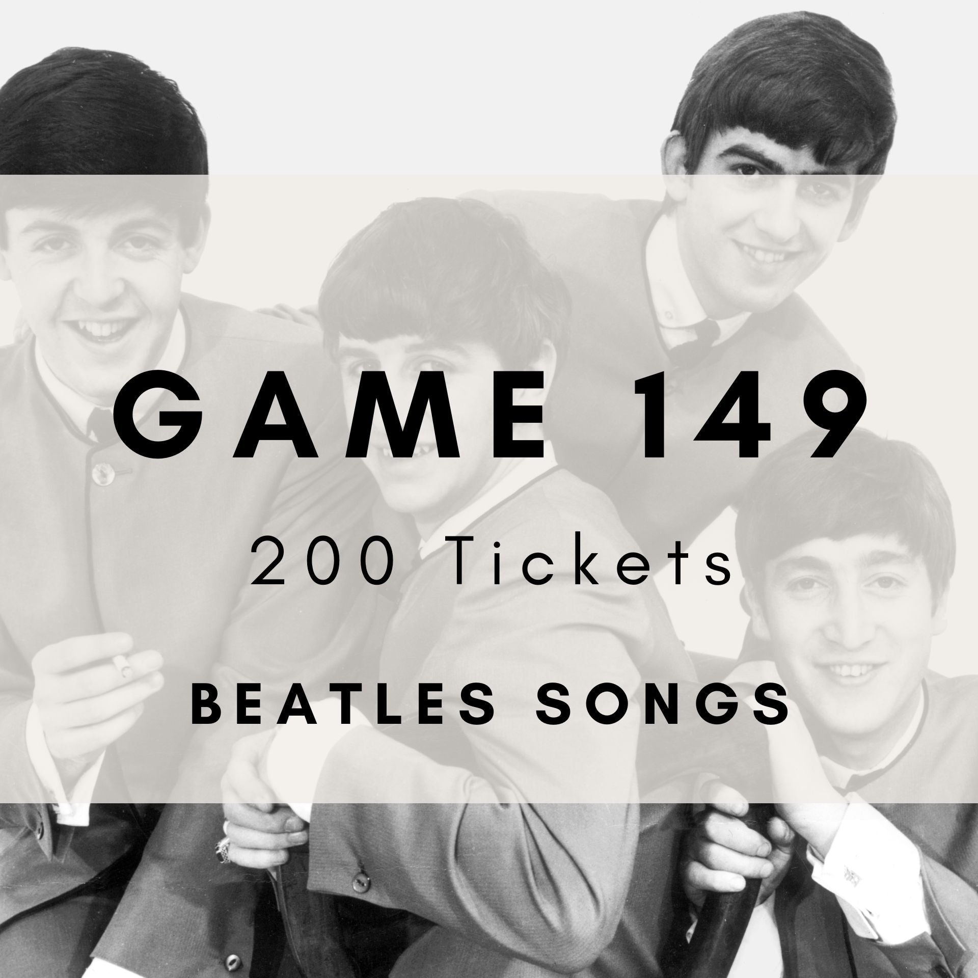 Beatles music bingo - Hey Jude, Let It Be & Yesterday. 200 printable tickets