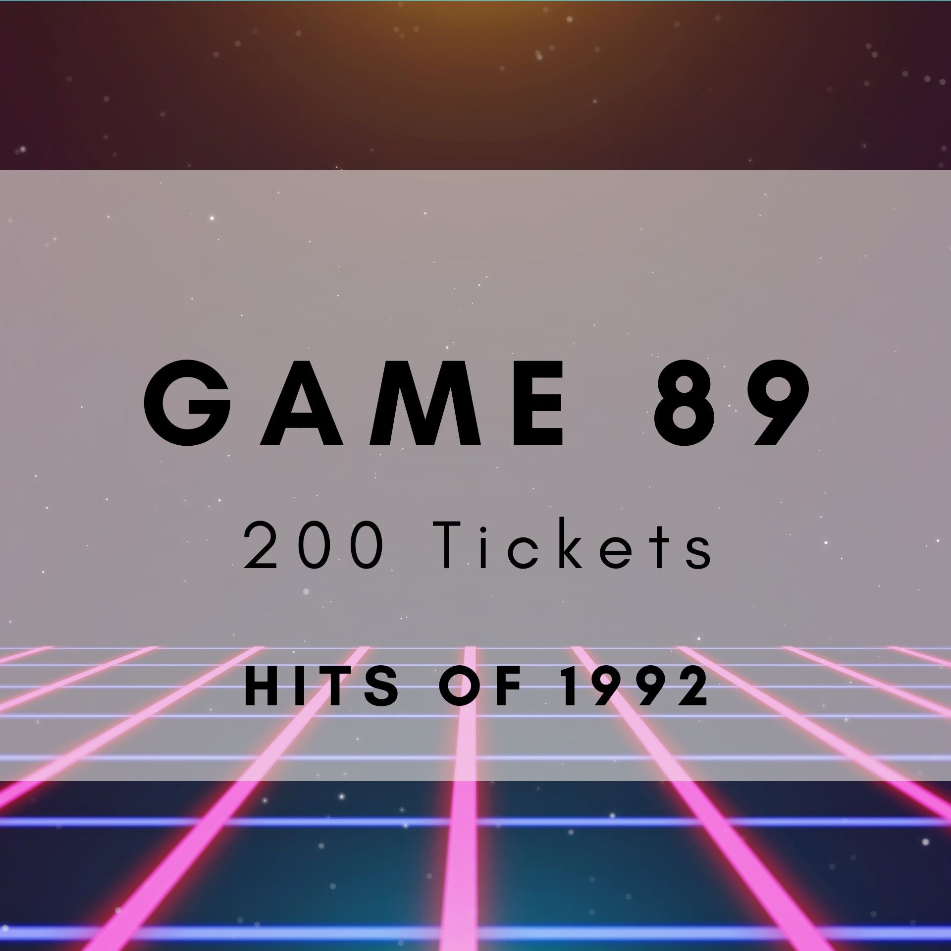 Game 89 | Hits of 1992 | Boogie Bingo | Printable Music Bingo Tickets