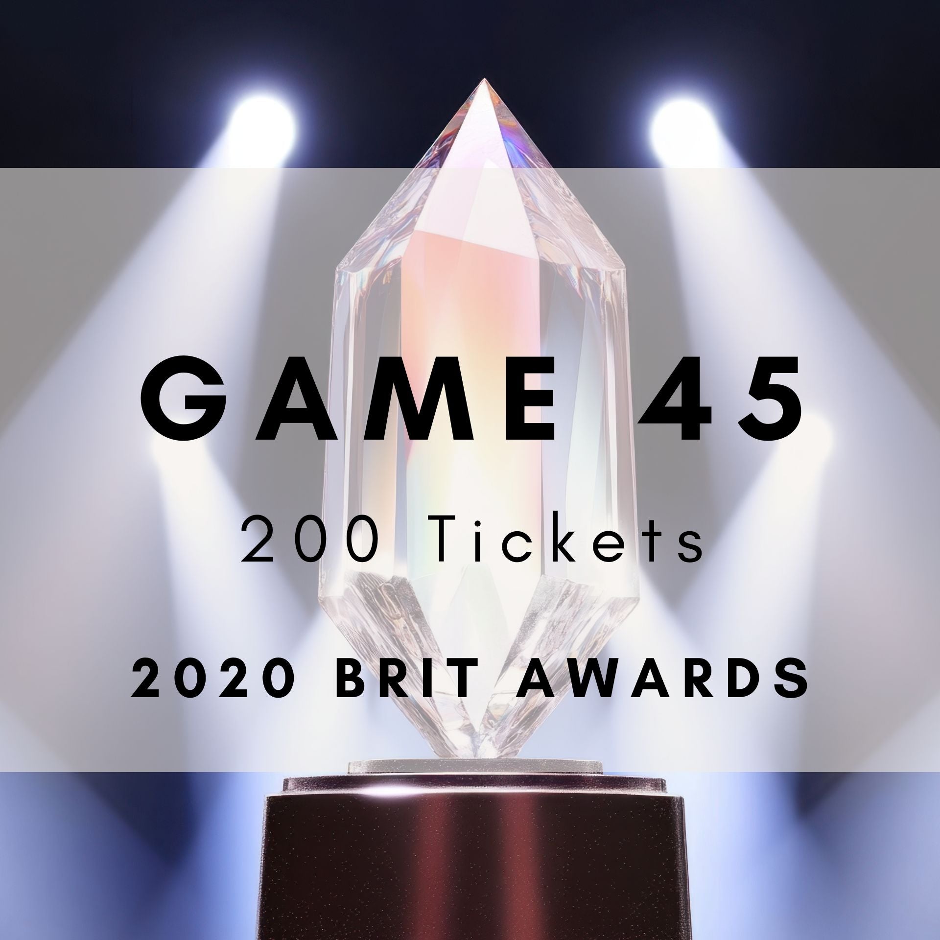 Game 45 | 2020 BRIT Awards | Boogie Bingo | Printable Music Bingo Tickets